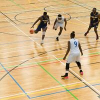 SportsDock at UEL, a basketball game in progress
